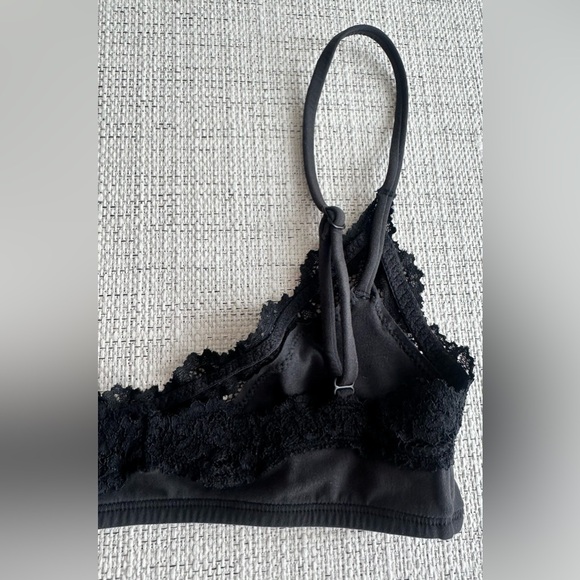 SKIMS Fits Everybody Lace Scoop Bralette in Onyx size XXS - Picture 12 of 13